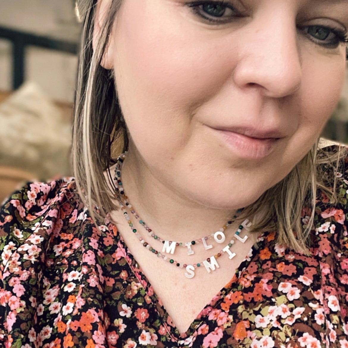 Crystal Word Double Necklace | Customise Your Own