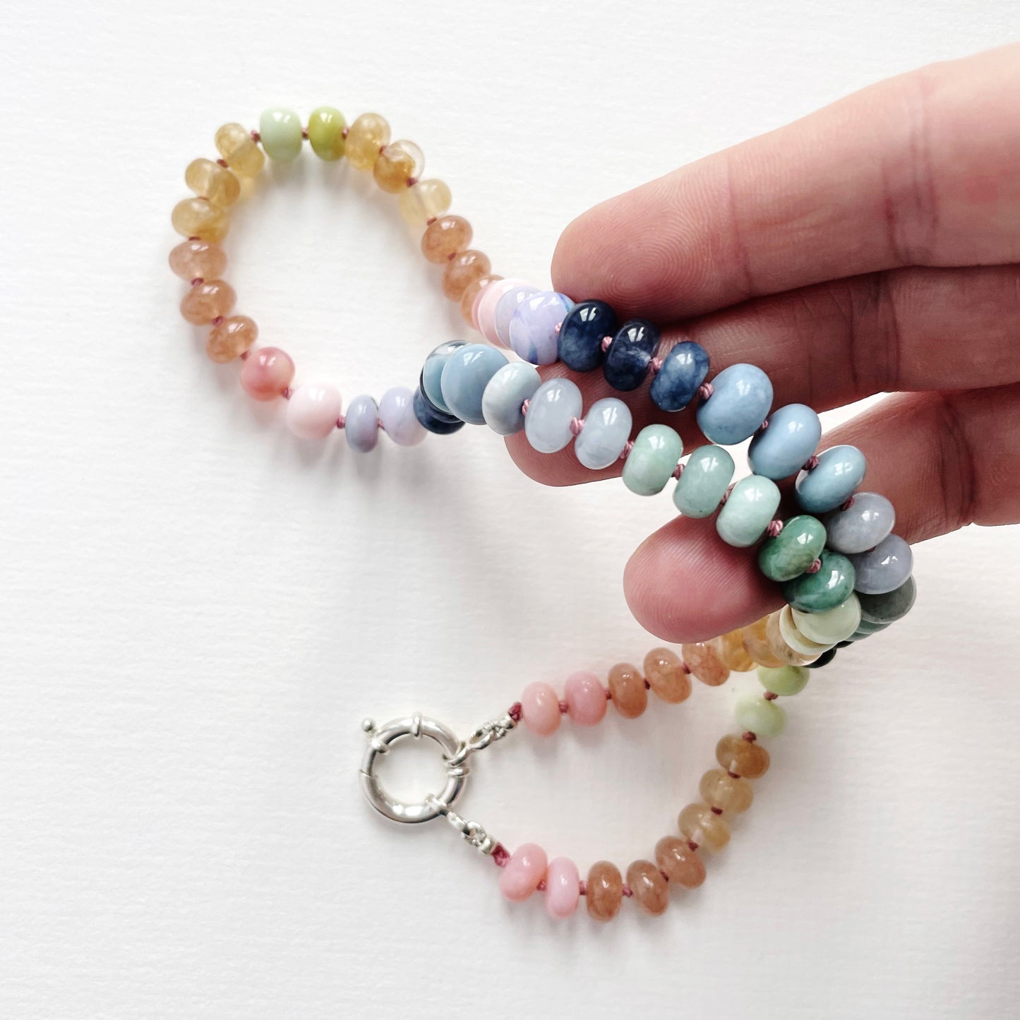 Crystal Candy Necklace  | 19" Long |  Pastel colours
