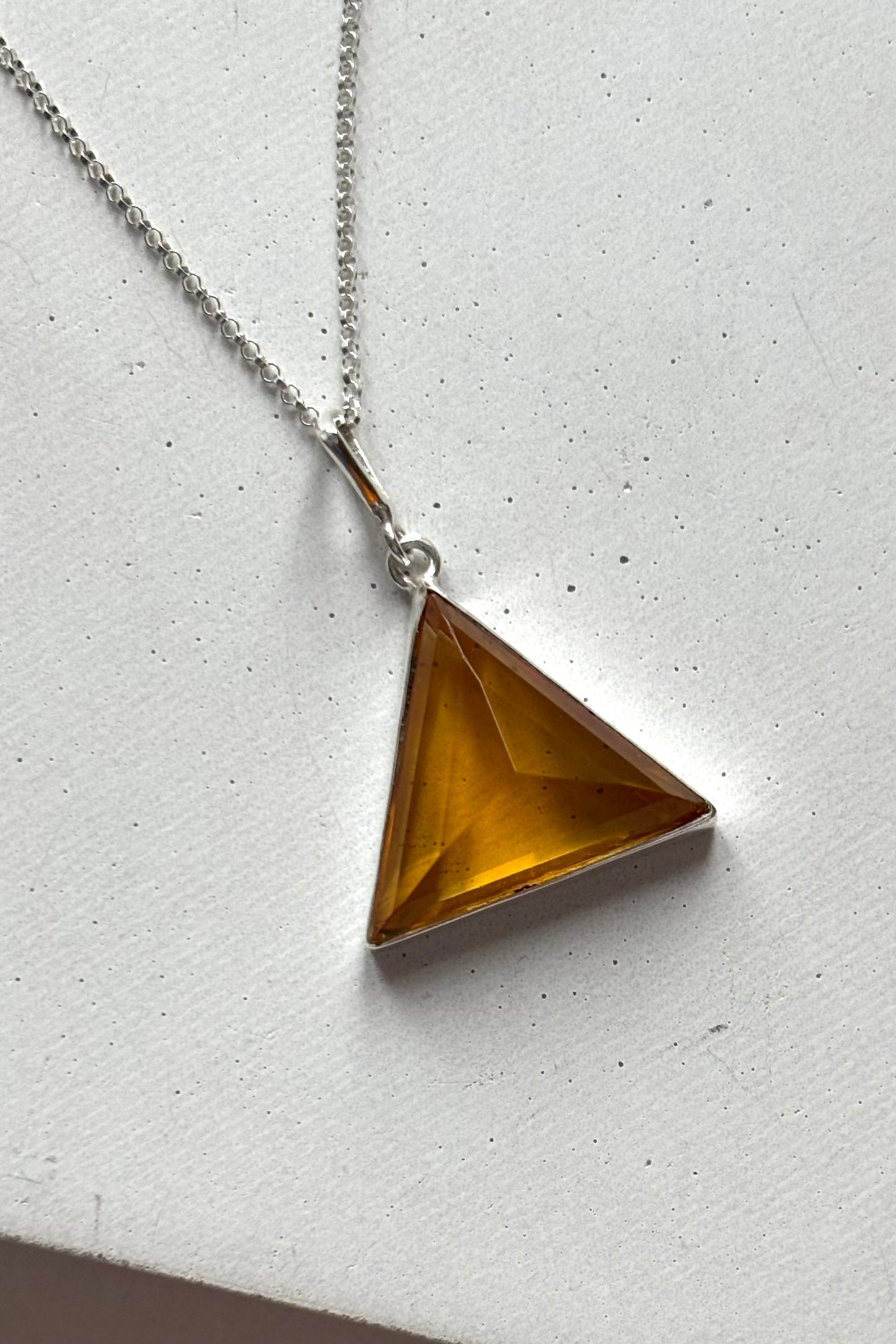Pyramid Necklace - Citrine