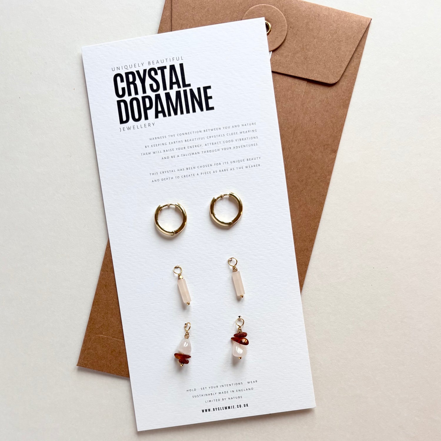 Crystal Earrings + Rings