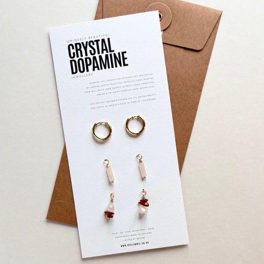 Charm Earrings | Rose Quartz