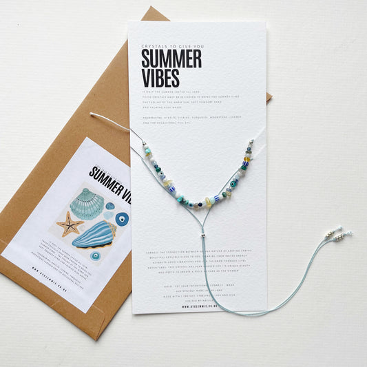 Silk and Crystal Necklace | Summer Vibes