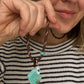 90's Chord Charm Necklace | Turquoise