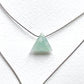 Crystal Charm Necklace | Aquamarine Pyramid