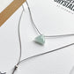 Crystal Charm Necklace | Aquamarine Pyramid