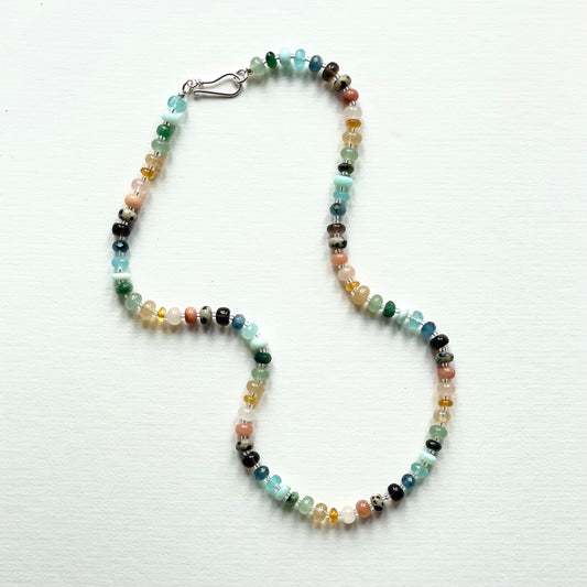 Crystal Candy Necklace  | 18" Long | Earth Rainbow