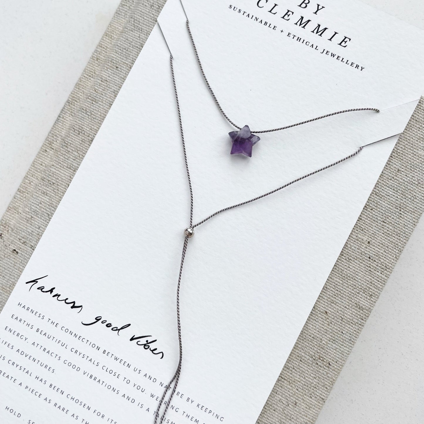 AMETHYST STAR | Dainty Crystal Charm Necklace