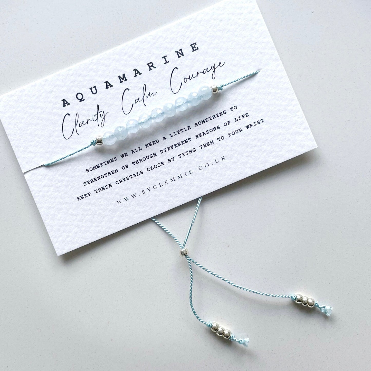 AQUAMARINE | | Crystal Tie On Bracelet