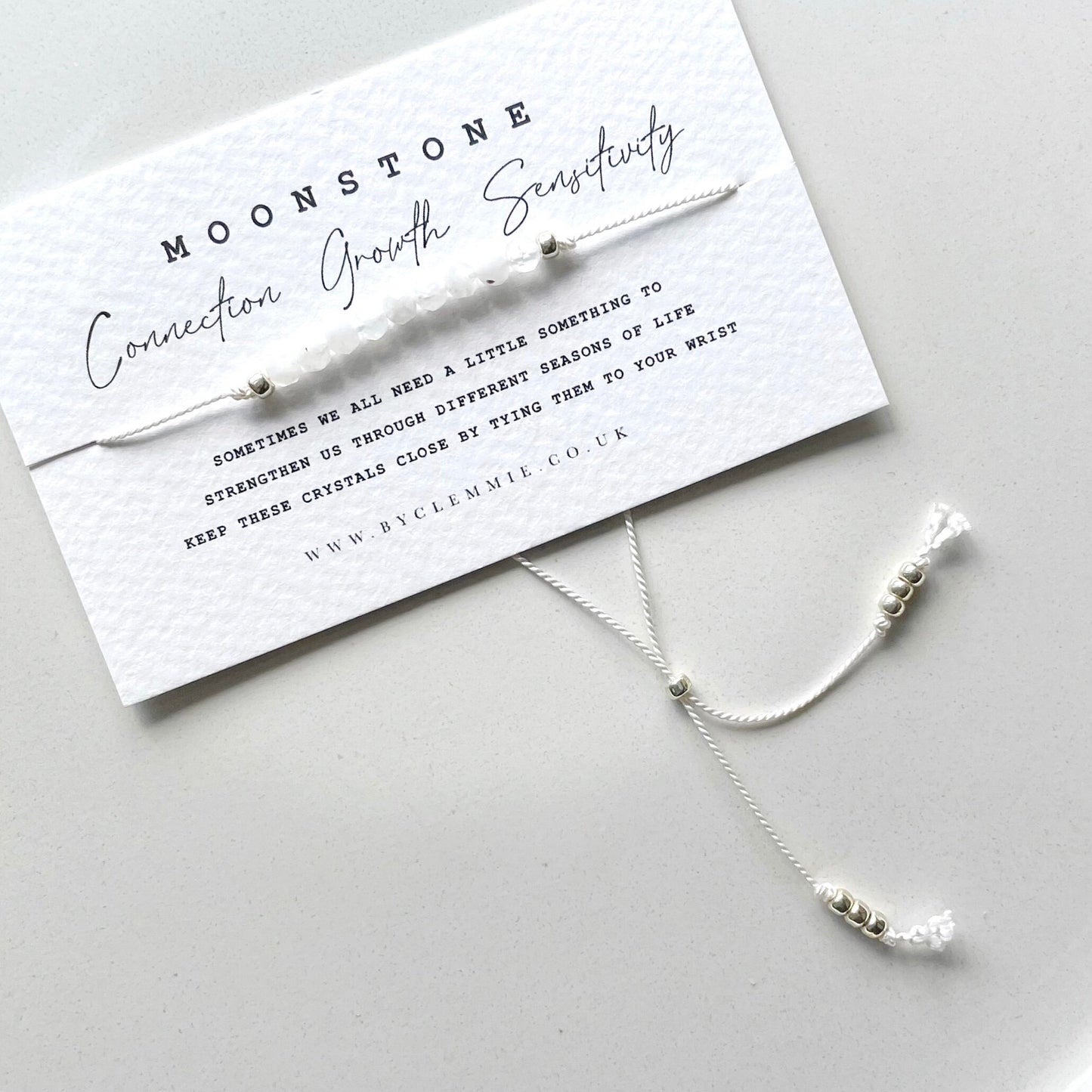 MOONSTONE | Tie On Crystal Bracelet