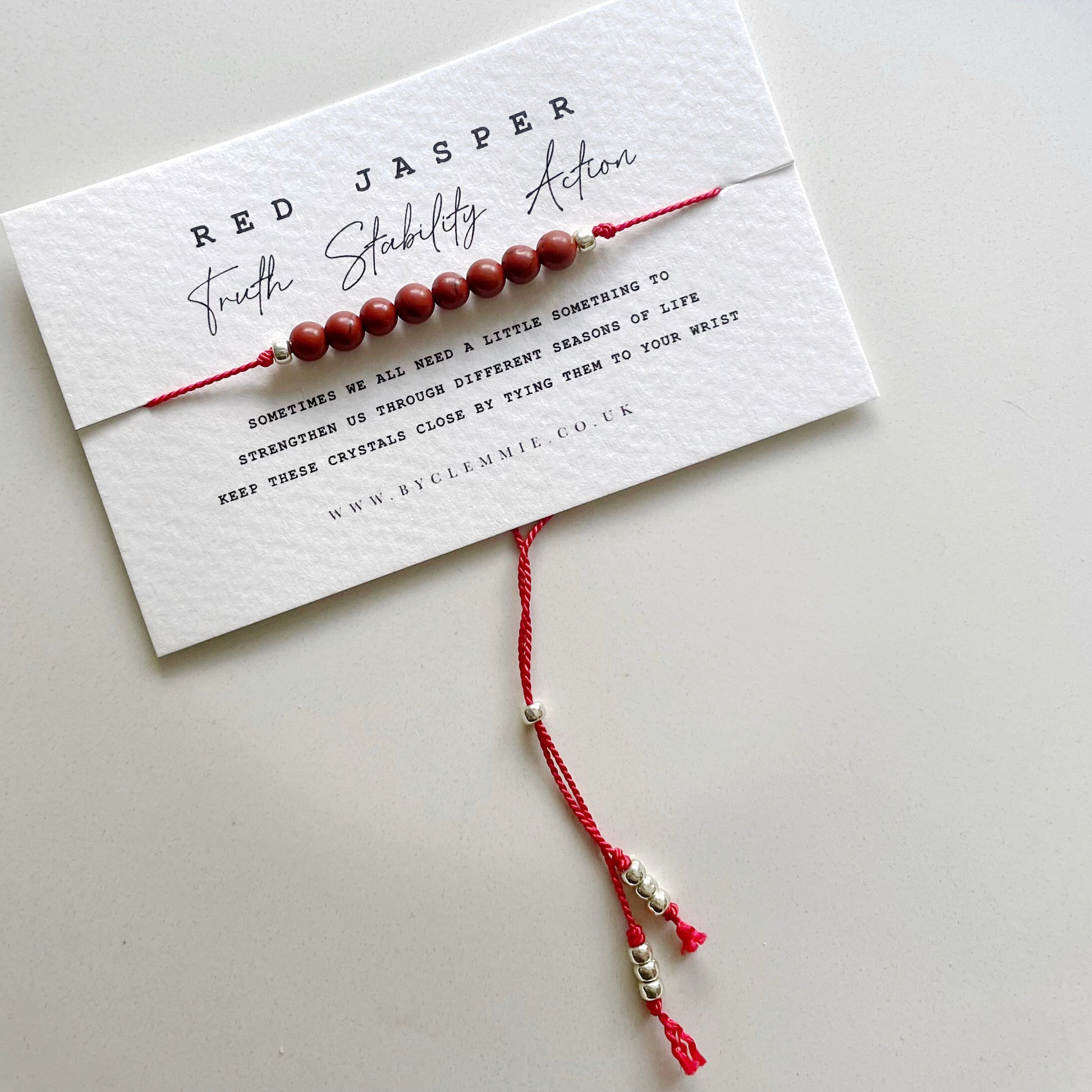RED JASPER | Tie on Crystal Bracelet