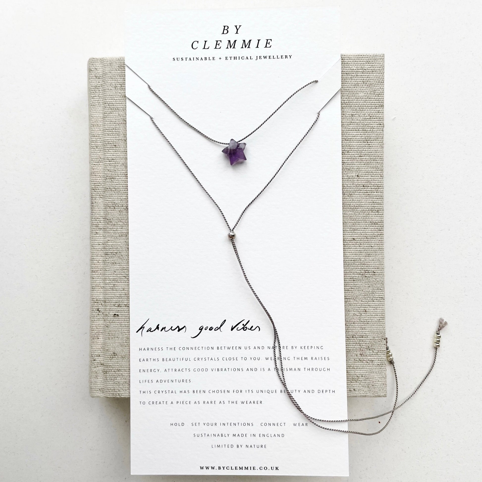 AMETHYST STAR | Dainty Crystal Charm Necklace