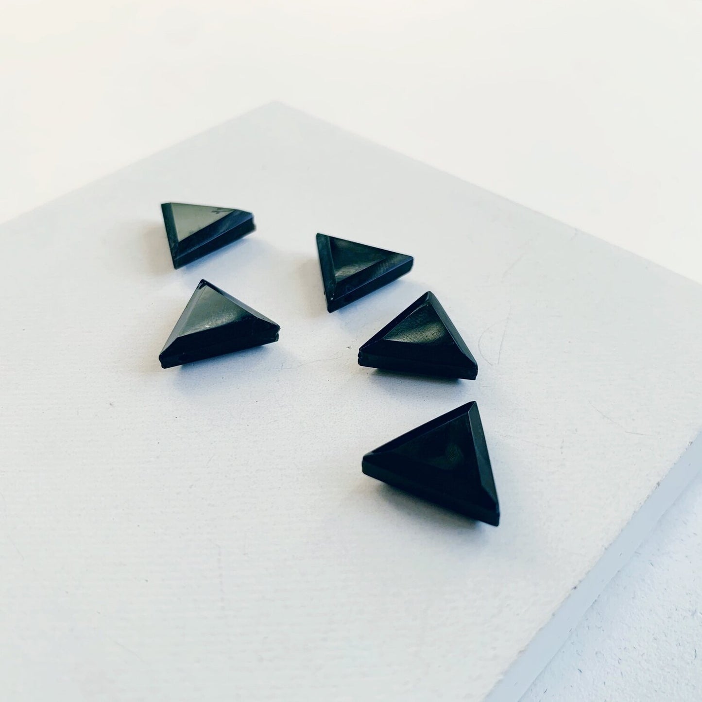 Silk Charm Necklace | Onyx Triangle