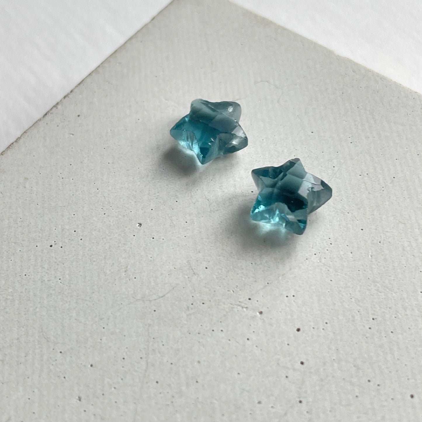 Crystal Charm Necklace | Blue Topaz Star