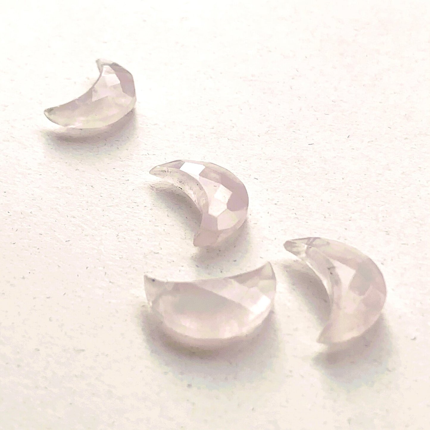 Silk Charm Necklace | Rose Quartz Moon