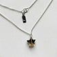 Silver Charm Necklace | Smokey Quartz Star