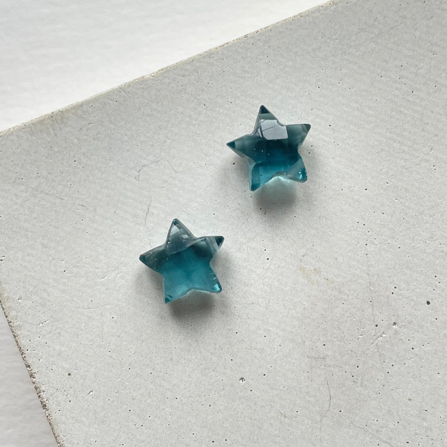 Silk Charm Necklace | Blue Topaz Star