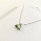 Silk Charm Necklace | Labradorite Triangle