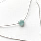 Crystal Charm Necklace | Aquamarine Heart